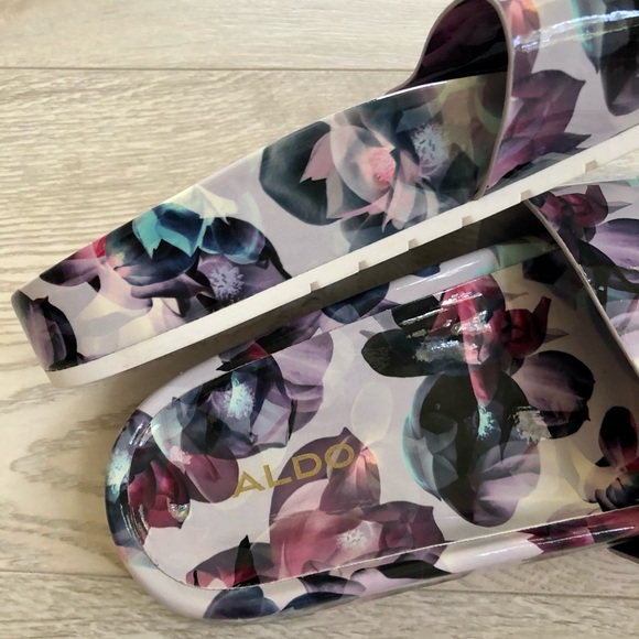 New Aldo Mirelacia Slide Sandals Floral print - Picture 15 of 16